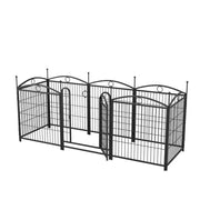 32 Inch 8 Panel Metal Dog Playpen with Door for Indoor and Outdoor Use