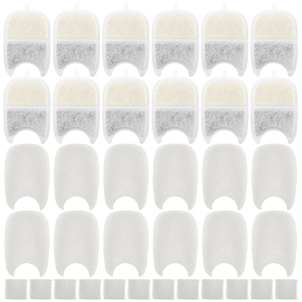Replacement Filters and Sponges for Feelneedy and iPettie 4L Cat Water Fountains