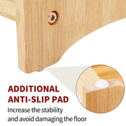 Gardenia Bamboo Elevated Dog Bowl Rack for Medium Dogs – Dual Feeder Stand