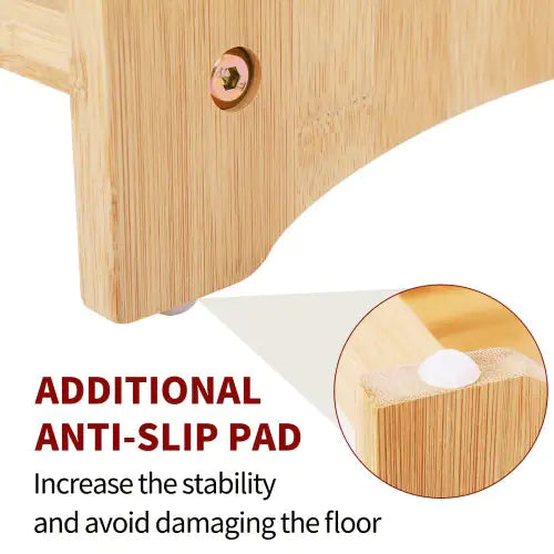 Gardenia Bamboo Elevated Dog Bowl Rack for Medium Dogs – Dual Feeder Stand