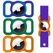 KOKU | Airtag Holder (3-Pack) | Apple Airtag Holder | Airtag Case | Airtag Holder for Dog Collar | Dog Airtag Holder | Cat Collar Airtag Holder | Water and Tear Resistant | Dark Blue Green Orange