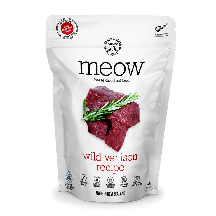 Meow Wild Venison Freeze-Dried High Protein Cat Food 9.9oz