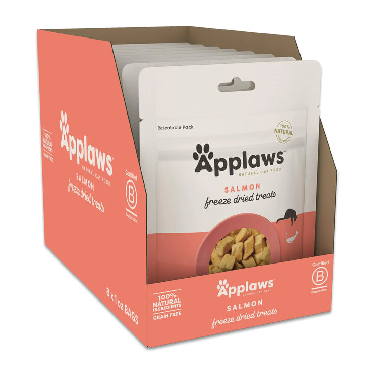 Applaws Freeze-Dried Salmon Single Ingredient Cat Treats, 8x1oz