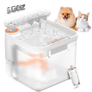 DOG CARE 85oz/2.5L Cat & Dog Water Fountain with Ultra Filtration and Water Level Window