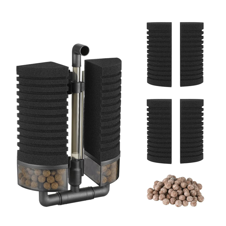 Carefree Fish Aquarium Filter Sponge with Ceramic Balls for Fresh & Saltwater Tanks