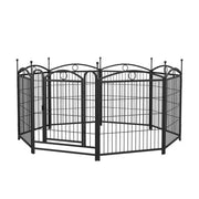 32 Inch 8 Panel Metal Dog Playpen with Door for Indoor and Outdoor Use
