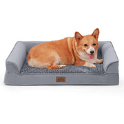 Orthopedic Dog Bed for Medium DogsWaterproof Dog Sofa Beds Medium Supportive Foam Pet Couch Bed with Removable Washable CoverWaterproof Lining and Nonskid BottomGrey(M36" L x 27" W x 7.5" Th)