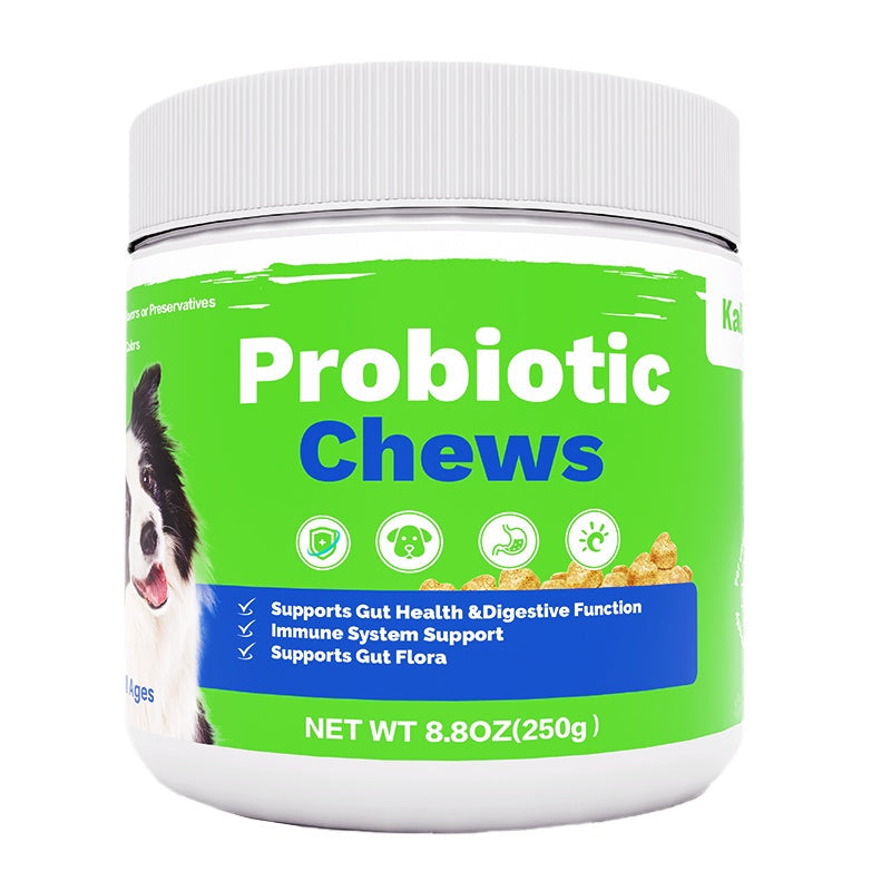 OEM hot sales probiotics chews for pets in customized shapes promoting digestive health and healthy gut for dogs