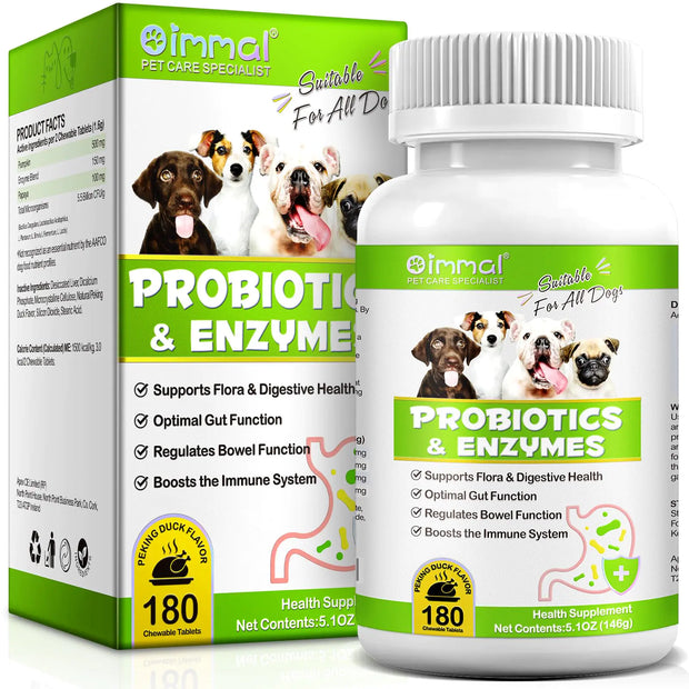 Probiotic Digestive Enzyme Soft Chews for Dogs, 180 Count