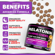 Melatonin Anxiety Relief Calming Soft Chews for Dogs, 170 Count