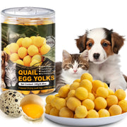 Flyjobs Freeze-Dried Quail Egg Yolk Snacks for Dogs & Cats – 8.46oz, Natural Training Treats