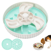 Tivray slow feeder dog bowl with lick mat for small and medium dogs (white)