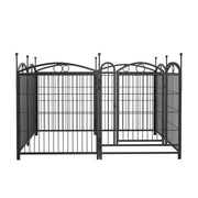 32 Inch 8 Panel Metal Dog Playpen with Door for Indoor and Outdoor Use
