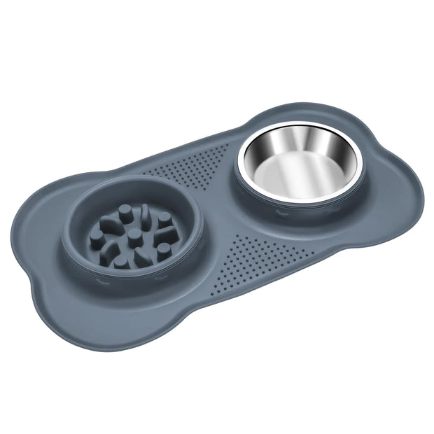 ALTANIM Slow Feeder Dog Bowl – Non-Slip, Non-Spill Silicone Dish for Pets