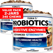 Probiotics and Digestive Enzymes Soft Chews for Dogs, 2 Pack, 340 Count
